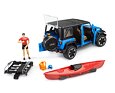 Jeep Wrangler Rubicon Unlimited met kajak en kajakker - Bruder 2529