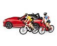 Sport DODGE met racefiets en figuur - Bruder 3485