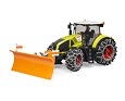 Claas Axion 950 se sněhovými řetězy a radlicí - Bruder 3018